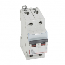 Выключатель автоматический двухполюсный DX3 10000 10А B 16кА | 408940 | Legrand