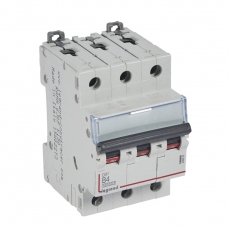 Выключатель автоматический трехполюсный DX3 10000 4А B 16кА | 408987 | Legrand