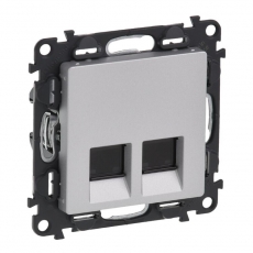 Valena LIFE DIY Алюминий Розетка комп(RJ45) 2-ая 6 кат UTP | 753643 | Legrand