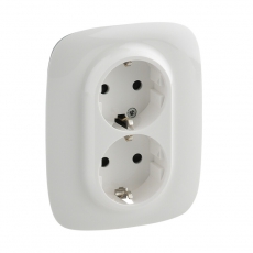 Valena ALLURE DIY Белый Розетка 2-ая с/з с защитными шторками, безвинт.зажим | 753726 | Legrand