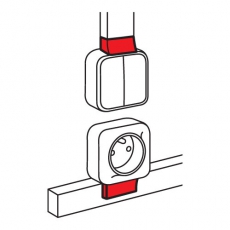 Адаптер для монтажа серии Quteo - для мини-каналов Metra - 15x10 | 638107 | Legrand