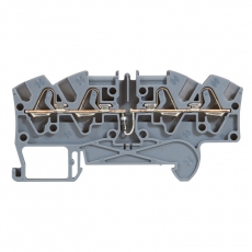 Пружинная клемма Viking 3 - многофункциональная - однополюсная - 4 проводника - с диодом - шаг 5 мм - серый | 037254 | Legrand