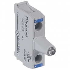 Блок со встроенным светодиодом для головок - Osmoz - для кнопочных постов - 24В~/= - синий | 024253 | Legrand