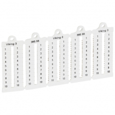Листы с этикетками для клеммных блоков Viking 3 - вертикальный формат - шаг 5 мм - цифры от 1 до 10 | 039555 | Legrand