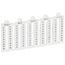 Листы с этикетками для клеммных блоков Viking 3 - вертикальный формат - шаг 5 мм - цифры от 21 до 20 | 039557 | Legrand