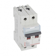 Выключатель автоматический двухполюсный DX3 10000 0,5А B 16кА | 408934 | Legrand