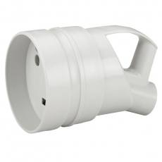 Розетка пластиковая 2К+З с кольцом - 20 А - выход кабеля сбоку | 055003 | Legrand