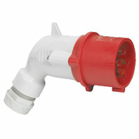 Вилка моб.угл. 16А 3К+Н+З 380В IP44 | 056458 | Legrand