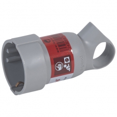 Розетка 2К+3 - серия Элиум - 16 А - с кольцом - пластик - винтовой зажим - серый | 050193 | Legrand