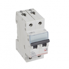 Выключатель автоматический двухполюсный TX3 6000 40А B 6кА | 403990 | Legrand