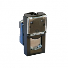 Розетка RJ 45 - Mosaic - категория 6 - UTP - 1 модуль - матовая черная | 079461L | Legrand