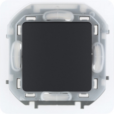 Inspiria антрацит переключатель проходной 1 кл С/У без рамки IP44 | 673673 | Legrand