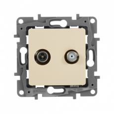 Etika Сл.кость Розетка TV/SAT 2-х кабельная | 672357 | Legrand
