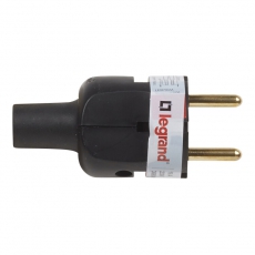 Вилка 2К 16А черн | 050181 | Legrand