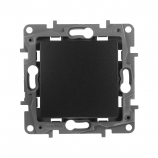 Etika Антрацит Выключатель 1-клавишный, авт.клеммы, 10AX, 250 В | 672601 | Legrand