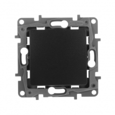 Etika Антрацит Переключатель промежуточный 1-клавишный, винт. клеммы, 10AX, 250 В | 672609 | Legrand