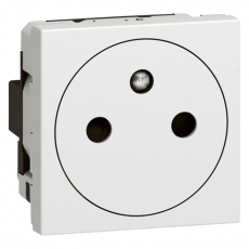 Розетка 2К+З - с автоматическими клеммами - Программа Mosaic - 2 модуля - белая | 077132 | Legrand