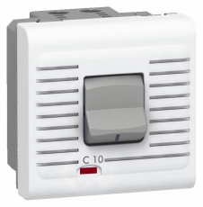 Автоматический выключатель - Программа Mosaic - термомагнитный, П + Н, 230 В~ - 10 A - 2 модуля - белый | 077521 | Legrand