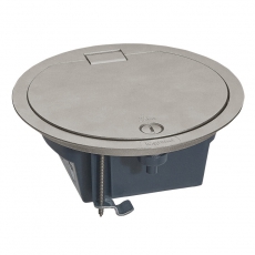 Напольная коробка круглая IP 66 c откидной крышкой 4 модуля нержавеющая сталь | 088064 | Legrand