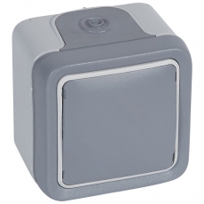 Plexo Серый Вывод кабельный с зажимом наружный монтаж (в сборе) IP20 | 069745 | Legrand