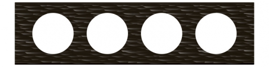 Celiane Corian Черный Рифленый Рамка 4-я (2+2+2+2 мод) | 069024 | Legrand