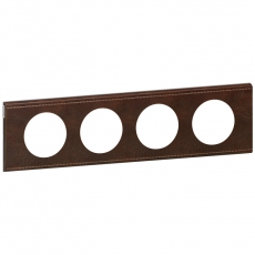 Celiane Коричневая текстурная кожа Рамка 4-я (2+2+2+2 мод) | 069404 | Legrand