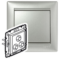 Valena Алюминий Розетка 3 RCA | 770284 | Legrand