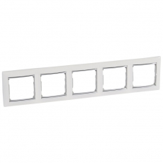 Valena Белый/Серебряный штрих Рамка 5-ая горизонт. | 770495 | Legrand