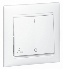 Valena Белый Выключатель 1-клавишный 2-х полюсный IP44 | 770092 | Legrand
