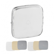 Valena ALLURE Алюминий Клавиша выключателя кнопочного с подсветкой прозр, с полем для надписи | 755115 | Legrand