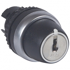 Переключатель с ключом № 455 - Osmoz - без подсв. - IP 66 - 3 положения с возвратом справа и слева в центр - 45° | 023961 | Legrand