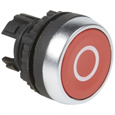 Кнопка с пружинным возвратом ? 22,3 - Osmoz - для компл. - потайная головка - без подсв. - красный с маркеровкой ''O'' | 023808 | Legrand