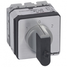 Переключатель на 2 направления - с положением ''0'', 45° - PR 17 - 1П - 2 контакта - крепление на дверце | 027435 | Legrand