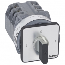 Трехпозиционный переключатель с положением ''0'' - PR 63 - 2П - 6 контактов - крепление на дверце | 027507 | Legrand