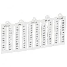 Листы с этикетками для клеммных блоков Viking 3 - вертикальный формат - шаг 5 мм - цифры от 101 до 200 | 039561 | Legrand
