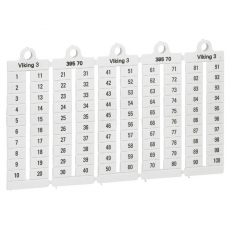 Листы с этикетками для клеммных блоков Viking 3 - вертикальный формат - шаг 6 мм - цифры от 1 до 100 | 039570 | Legrand