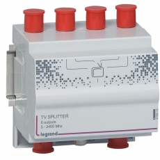 ТВ-сплиттер - 6 выходов - 5-2400 МГц - мультимедийная сеть Home Networks Classic | 413013 | Legrand