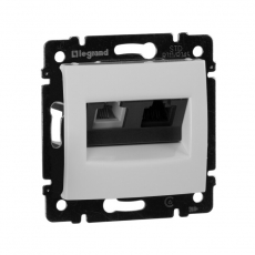 Valena Белый Розетка двойная комп.(RJ45) 1-ая 5 кат UTP + ТЛФ 1-ая (RJ11) | 770080 | Legrand
