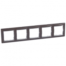 Valena Темное дерево/Серебро Рамка 5-ая горизонт. | 770375 | Legrand