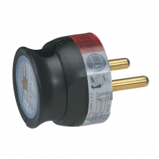 Вилка 2К - серия Элиум - 16 А - ультраплоская - пластик - чёрный | 050184 | Legrand