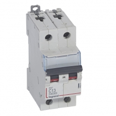 Выключатель автоматический двухполюсный DX3 10000 13А C 16кА | 409201 | Legrand