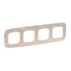 Valena ALLURE Нарцисс золото Рамка 4-ая | 754354 | Legrand