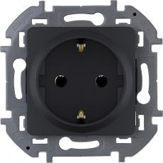 Inspiria антрацит Розетка 1-местная с/з С/У 16А без рамки | 673723 | Legrand