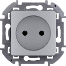 Inspiria алюминий Розетка 1-местная б/з С/У без рамки | 673712 | Legrand