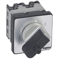 Переключатель на 2 направления - с положением ''0'', 45° - PR 12 - 1П - 2 контакта - крепление на дверце | 027430 | Legrand