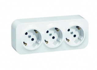 Quteo Белый Розетка 3-я с/з с шт | 782218 | Legrand