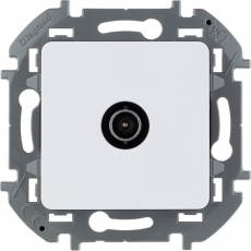 Inspiria белый Розетка телевизионная TV проходная С/У 14 дБ 5-862 мГц без рамки | 673860 | Legrand