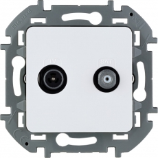 Inspiria белый Розетка телевизионная TV/SAT «звезда» без рамки | 673880 | Legrand