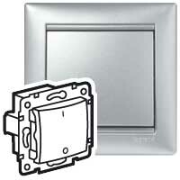 Valena Алюминий Выключатель 1-клавишный 2-х полюсный, 16A | 770204 | Legrand