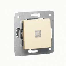 Cariva Сл. кость Выключатель кнопочный с подсветкой | 773713 | Legrand